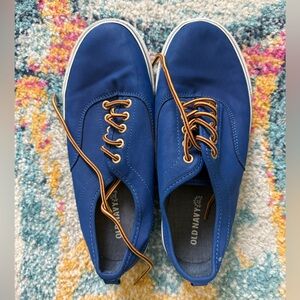 Old Navy- Canvas Lace Up Sneaker, Blue, Size 4